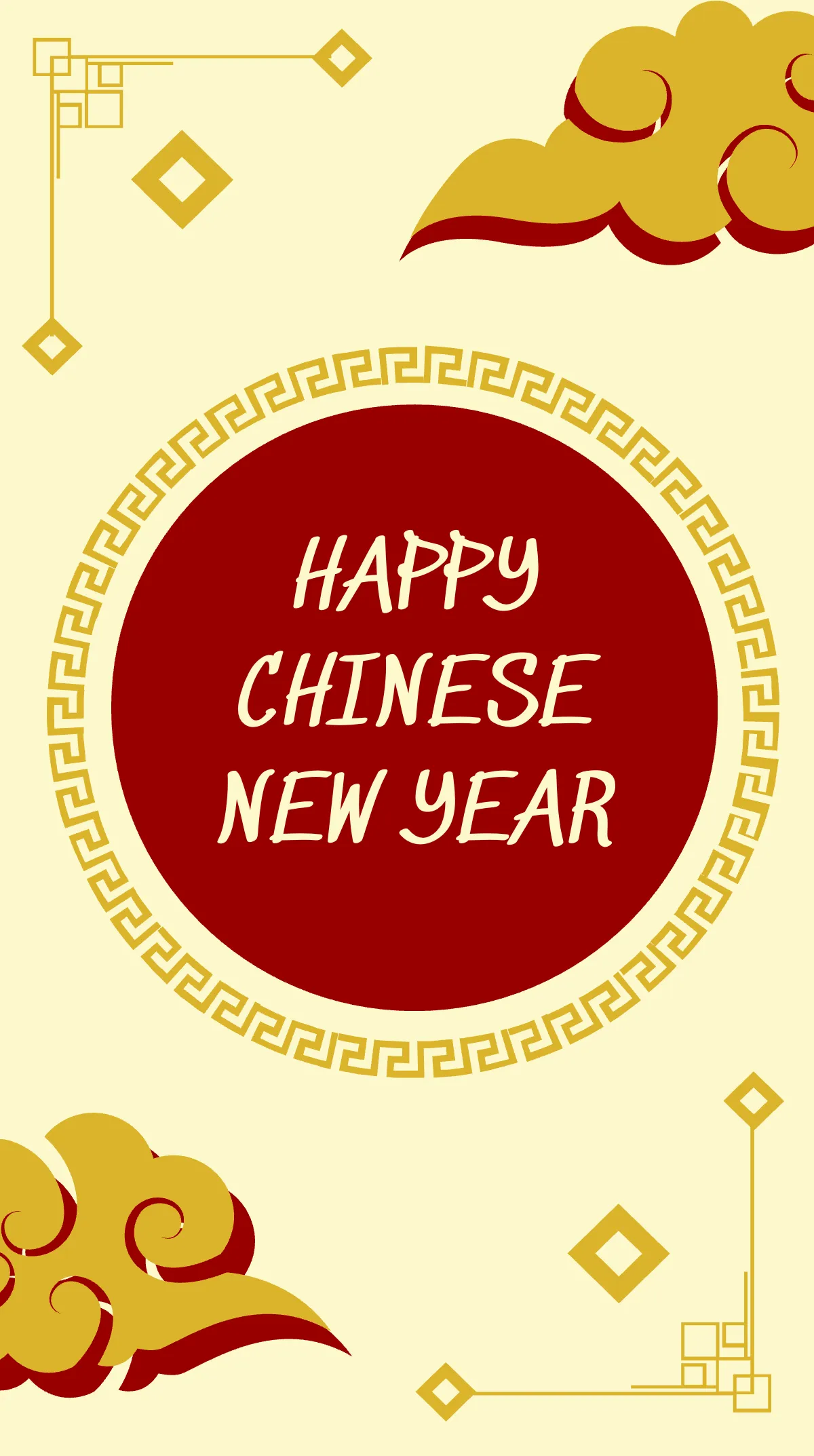 Free Vintage Chinese New Year Instagram Story Template to Edit Online