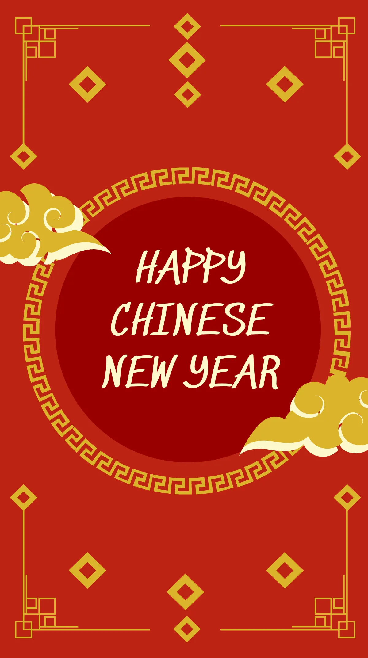Free Vintage Chinese New Year Instagram Story Template to Edit Online