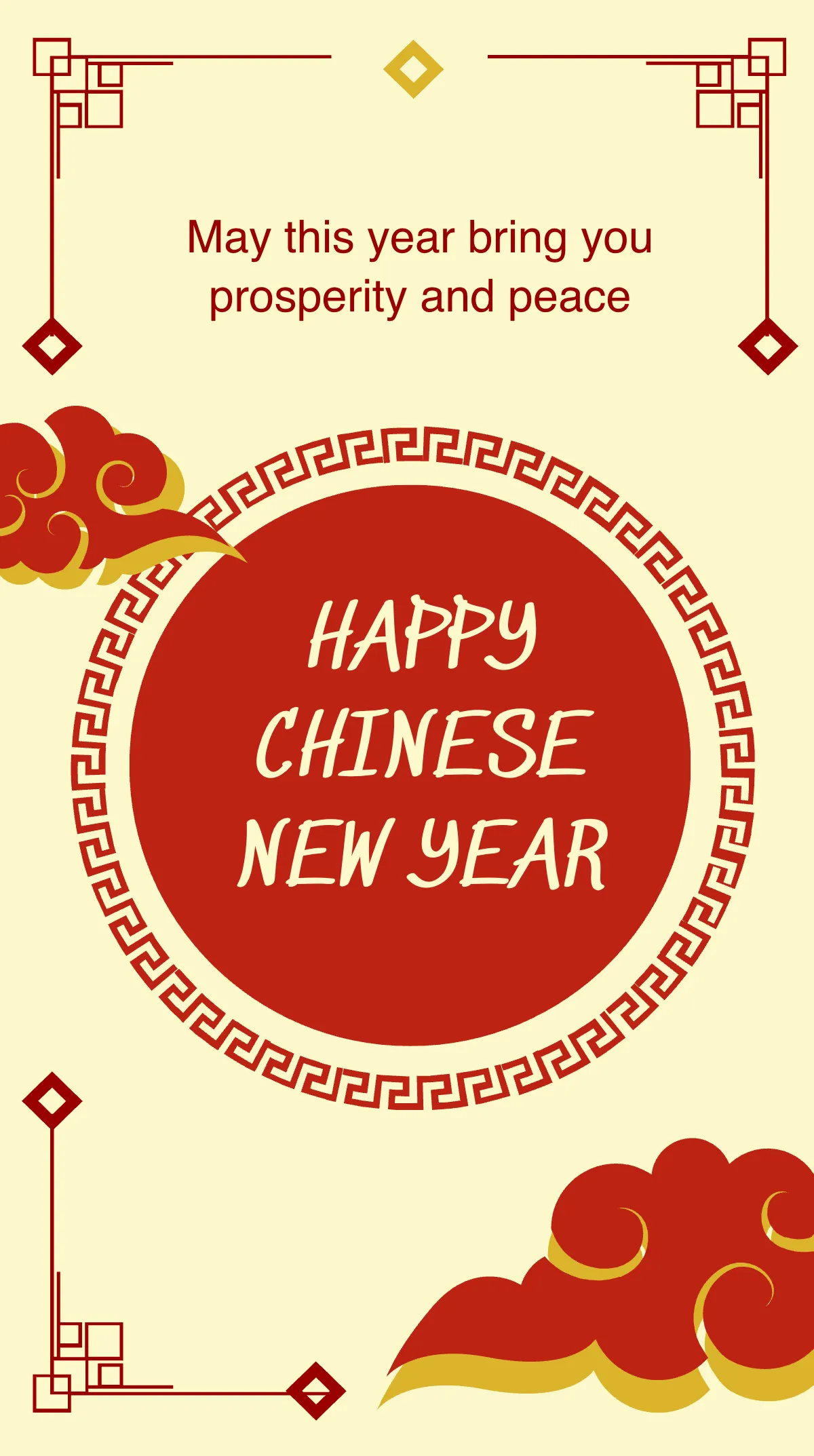 Free Vintage Chinese New Year Instagram Story Template to Edit Online