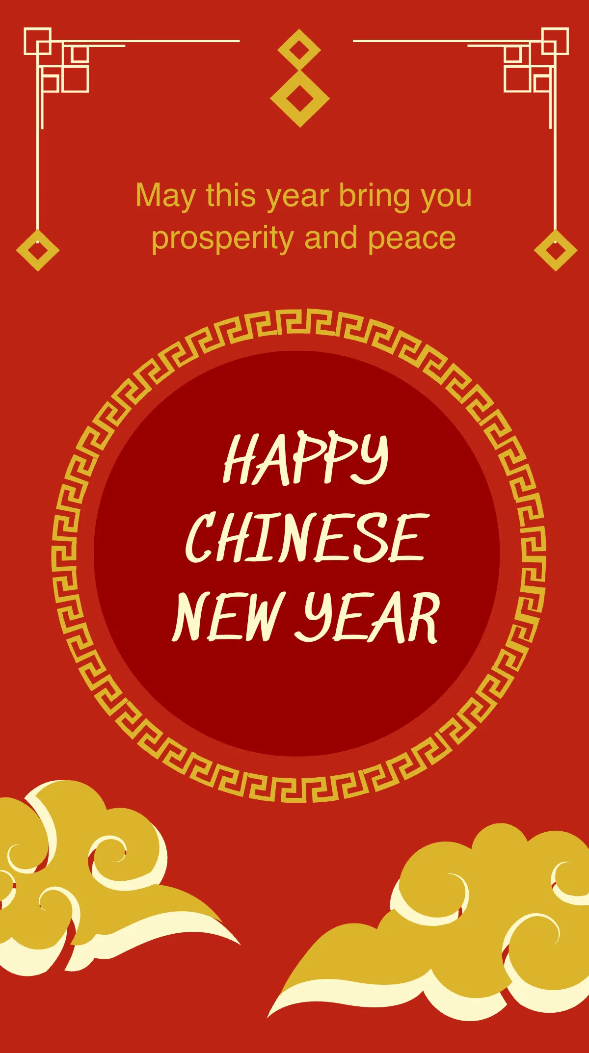 Free Vintage Chinese New Year Instagram Story Template to Edit Online