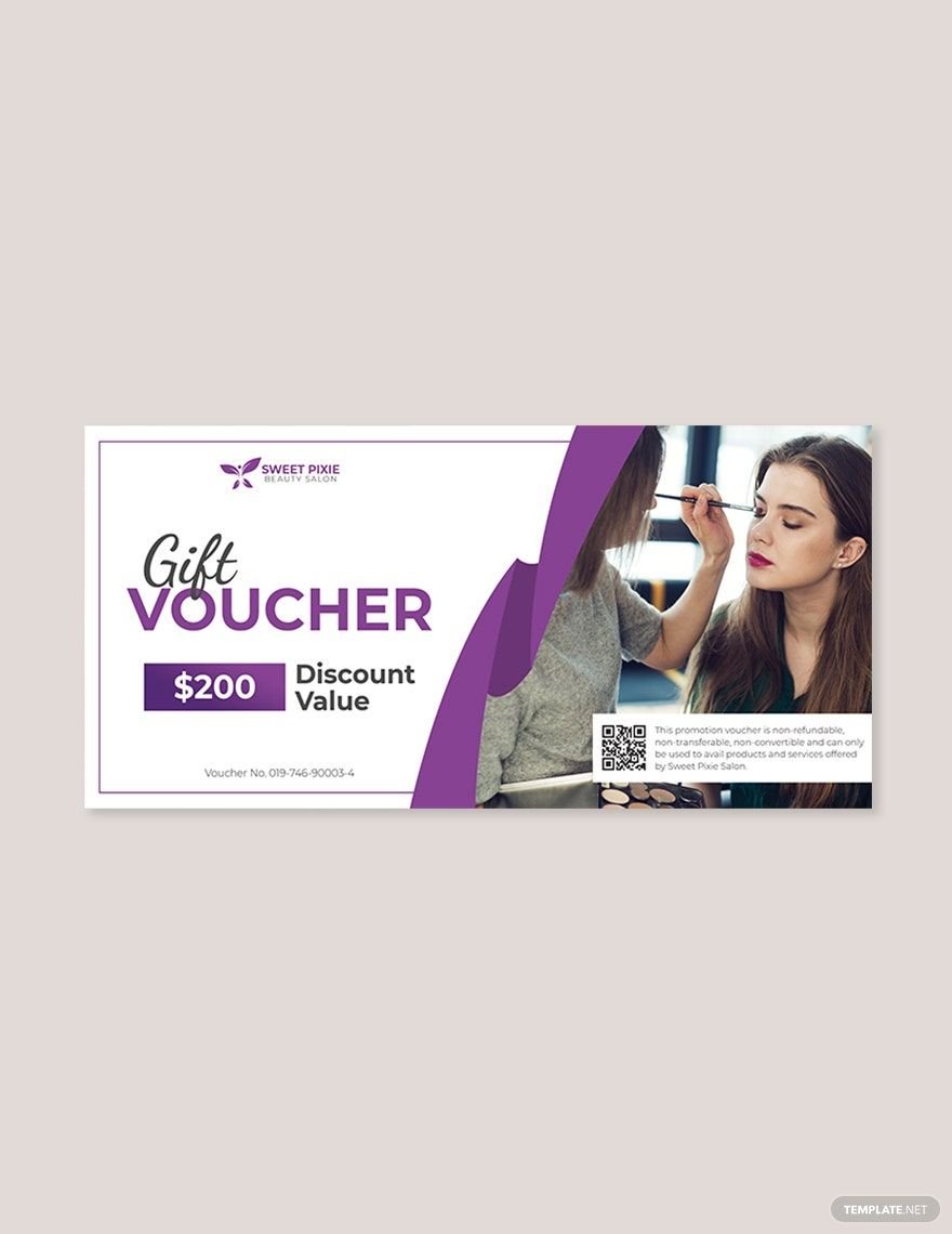 Blank Salon voucher template in Word, Illustrator, PSD, Apple Pages, Publisher, InDesign