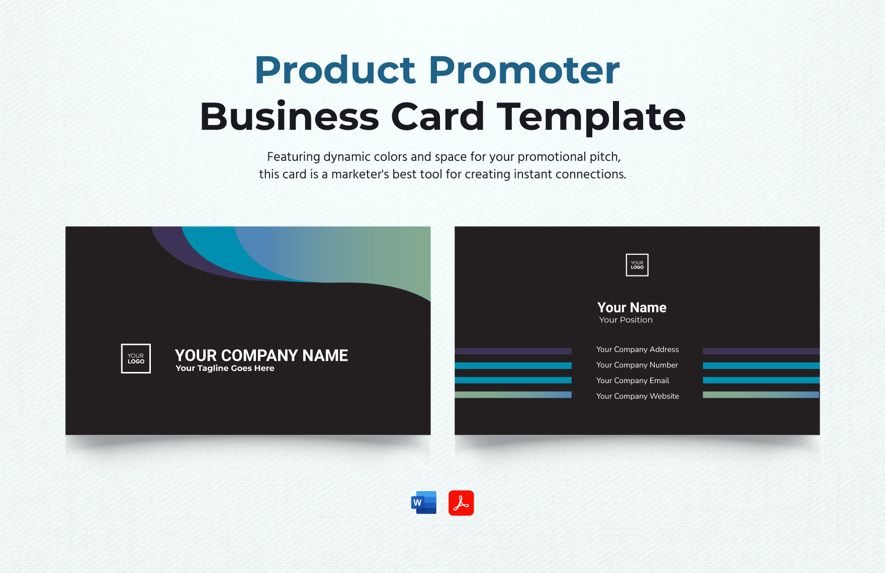 Product Promoter Business Card Template Download in Word, PDF