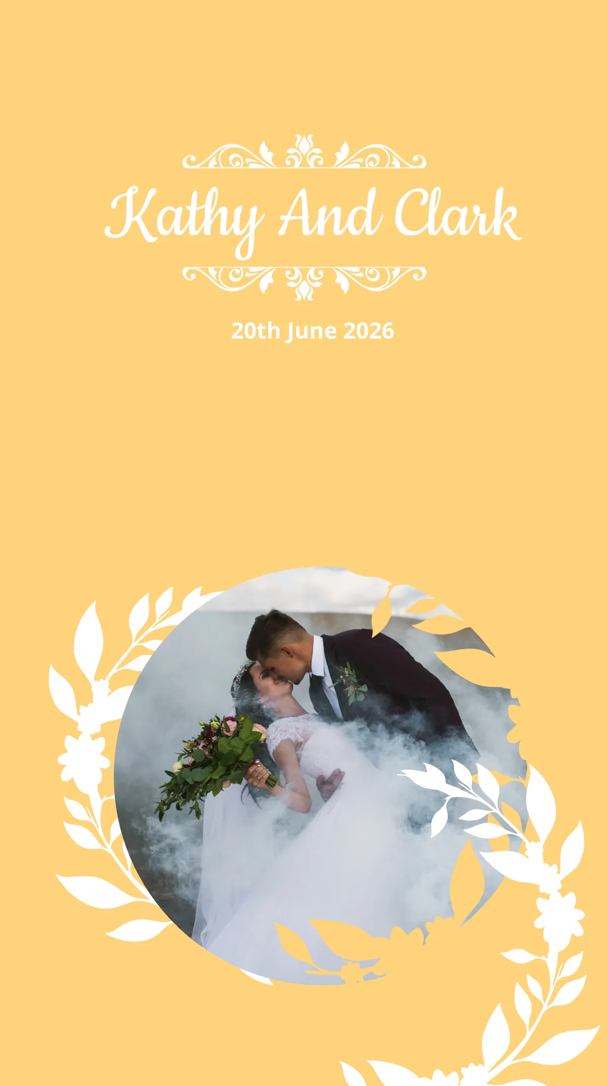 Free Wedding Ceremony Instagram Story Template to Edit Online