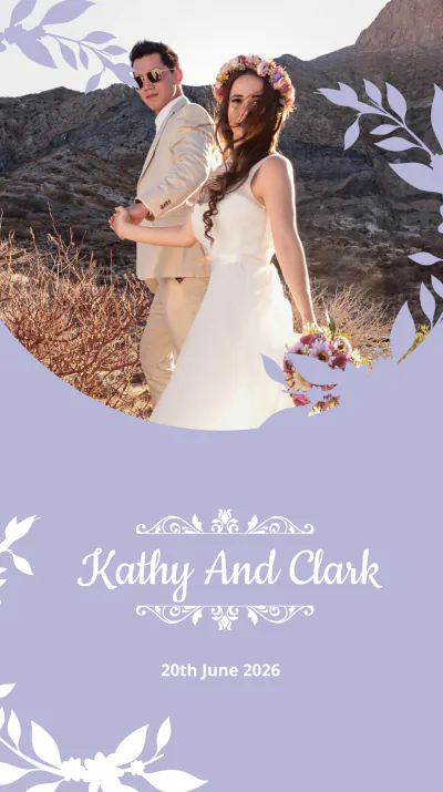 Free Wedding Ceremony Instagram Story Template to Edit Online