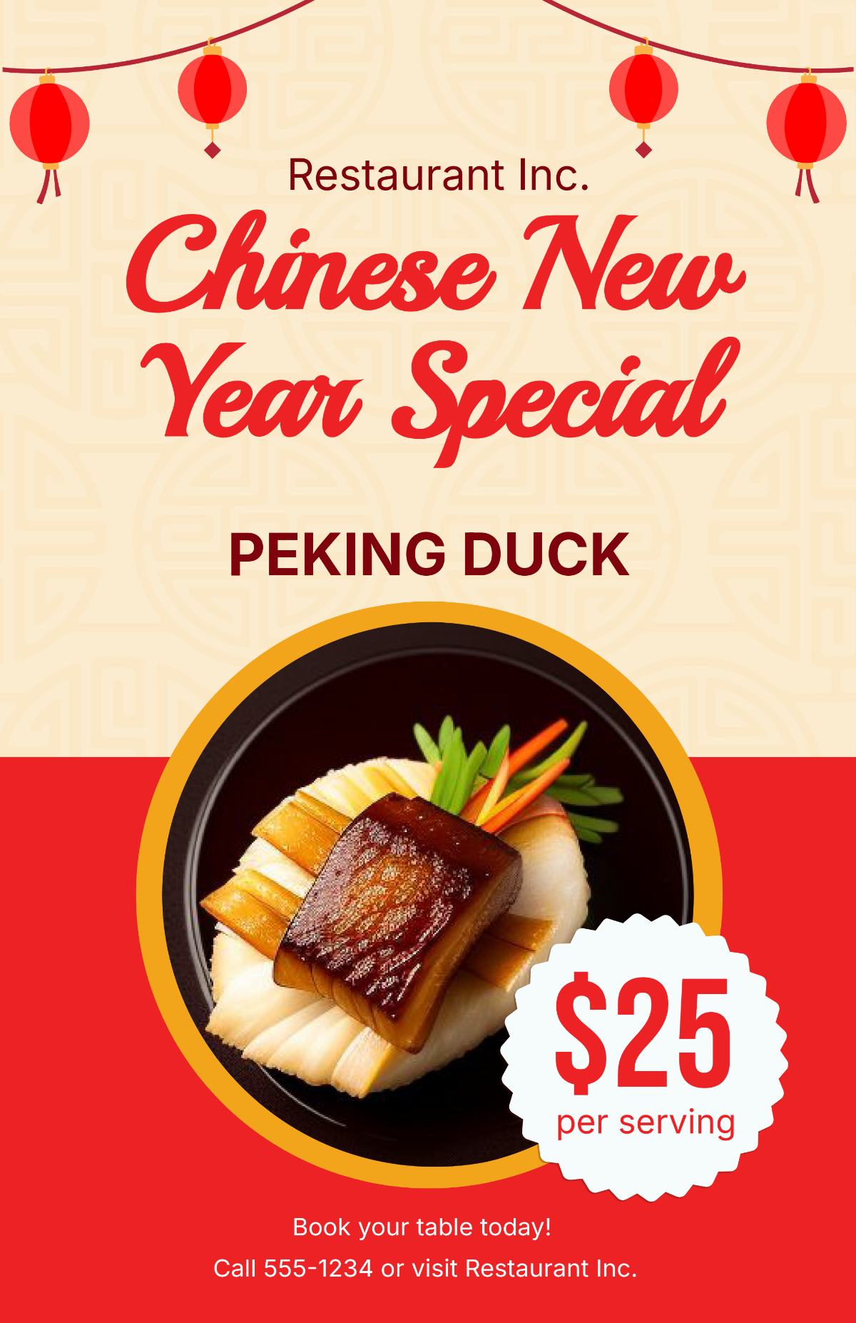 Free Chinese New Year Food Poster Template