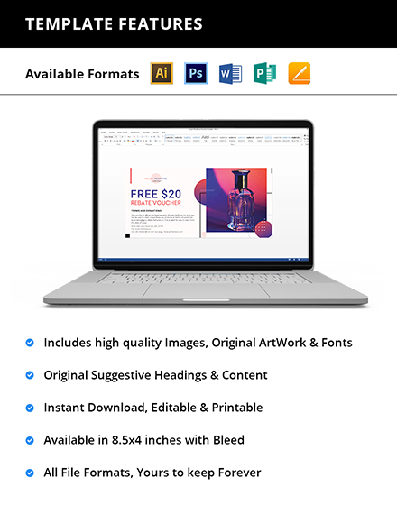 Funds Rebate Voucher Template - Phrase PSD Apple Internet pages picture relating to Printable Rebate called Funds Rebate Voucher Template - Phrase PSD Apple Web pages