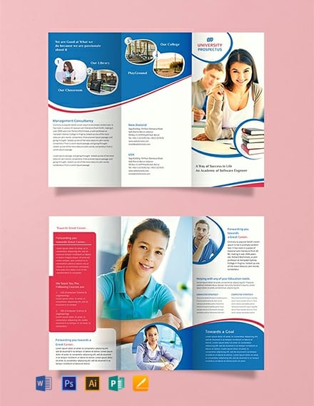 Free University TriFold Brochure Template