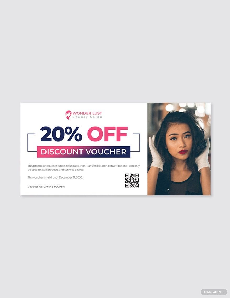 Discount Salon voucher template in Word, Illustrator, PSD, Apple Pages, Publisher