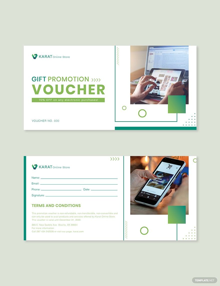 Ecommerce Promotion Voucher Template in Word, Illustrator, PSD, Apple Pages, Publisher