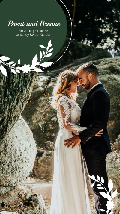 Free Photo Wedding Instagram Story Template to Edit Online