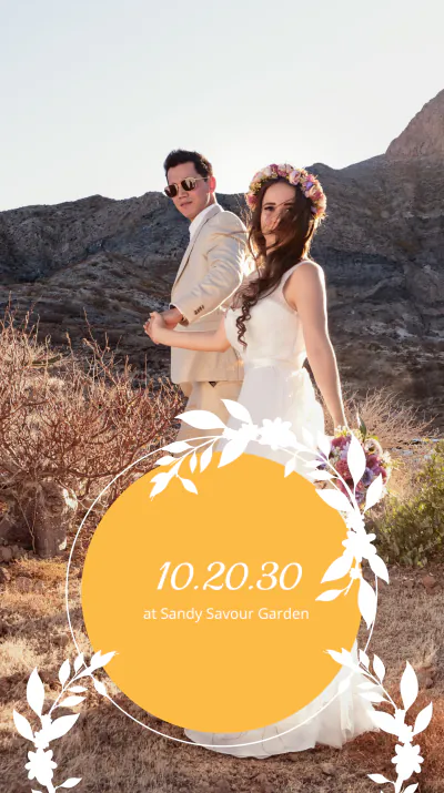 Free Photo Wedding Instagram Story Template to Edit Online