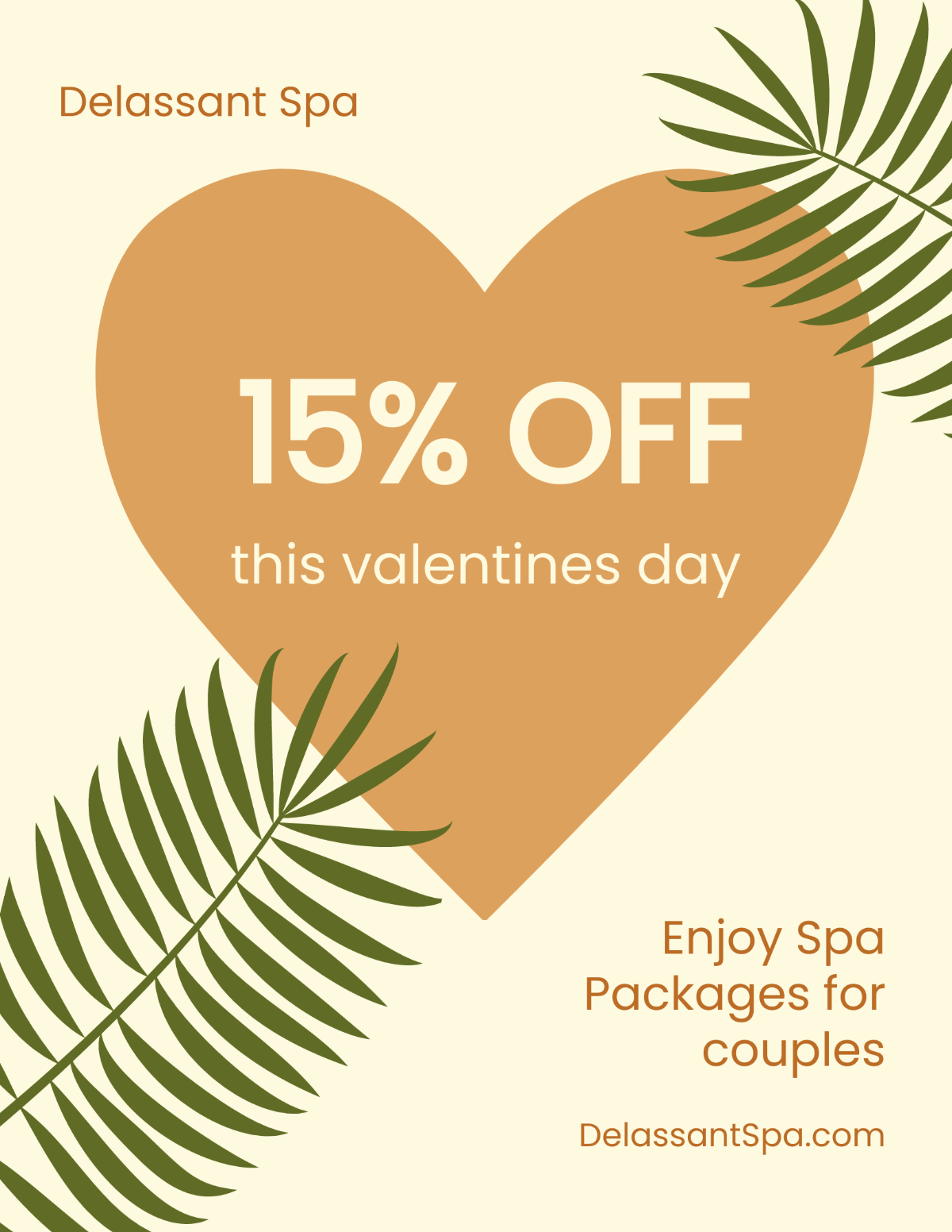 Spa Valentine's Day Flyer Template