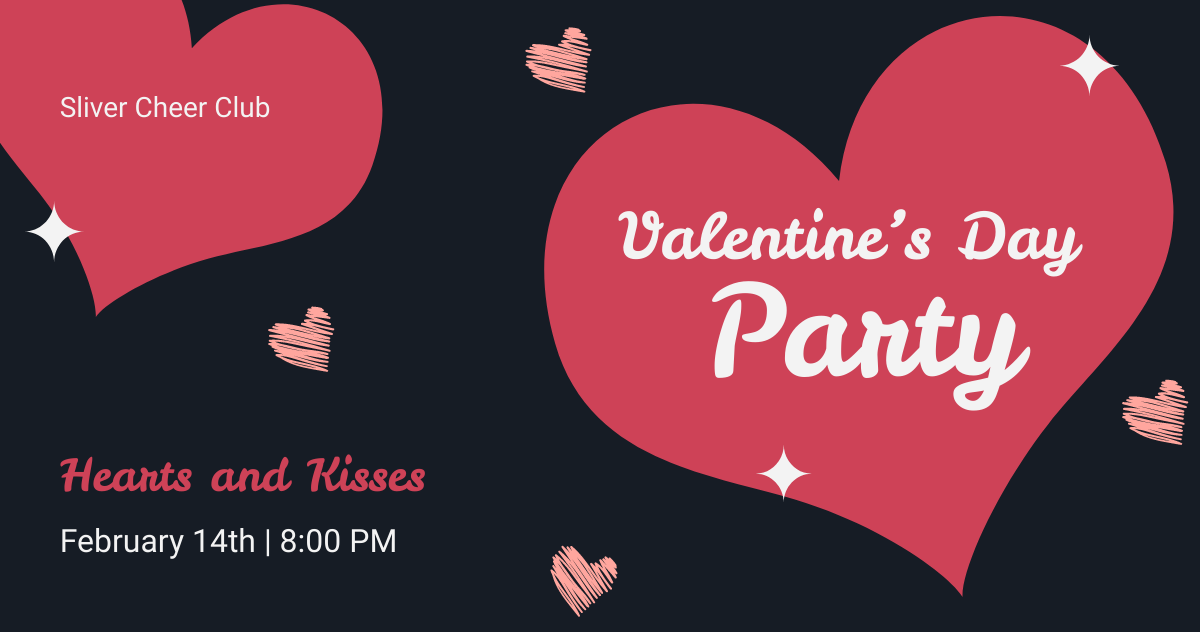 Valentine's Day Party Facebook Post Template