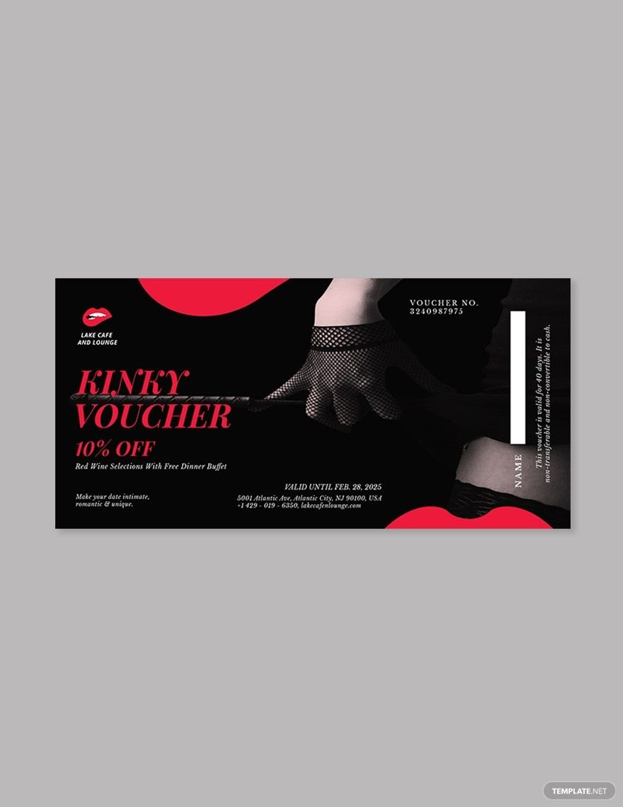 Kinky Romantic Love Voucher Template in Word, Illustrator, PSD, Apple Pages, Publisher