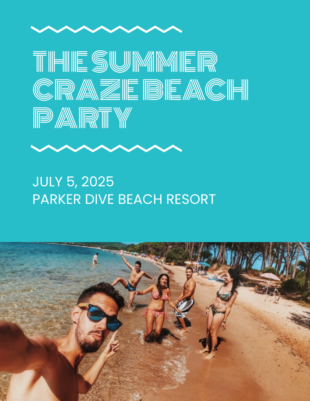 Beach Party Invitation Flyer