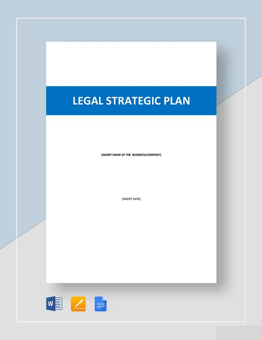 Legal Strategic Plan Template