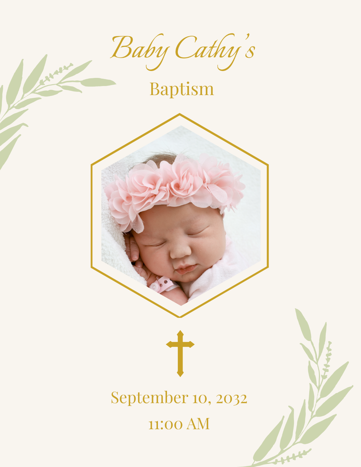 Baptism Invitation Flyer Template
