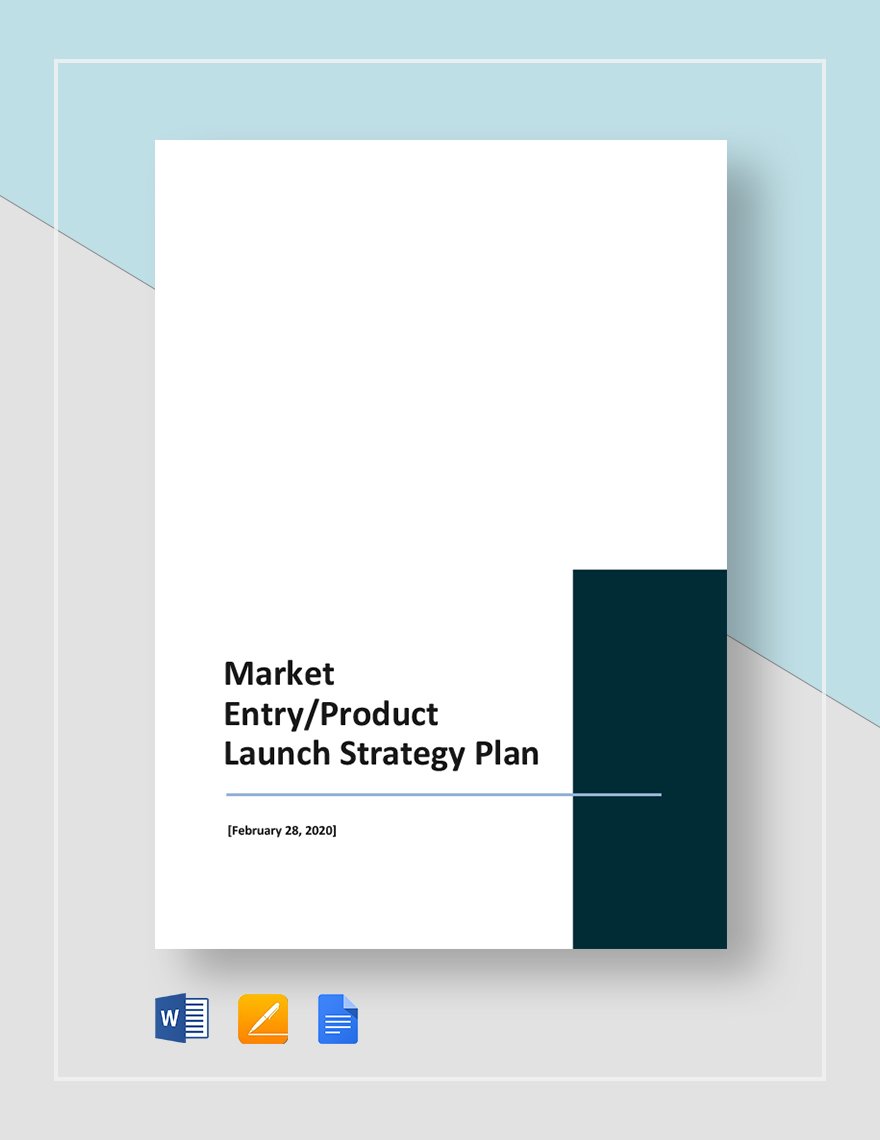 Market Entry or Product Launch Strategy Plan Template