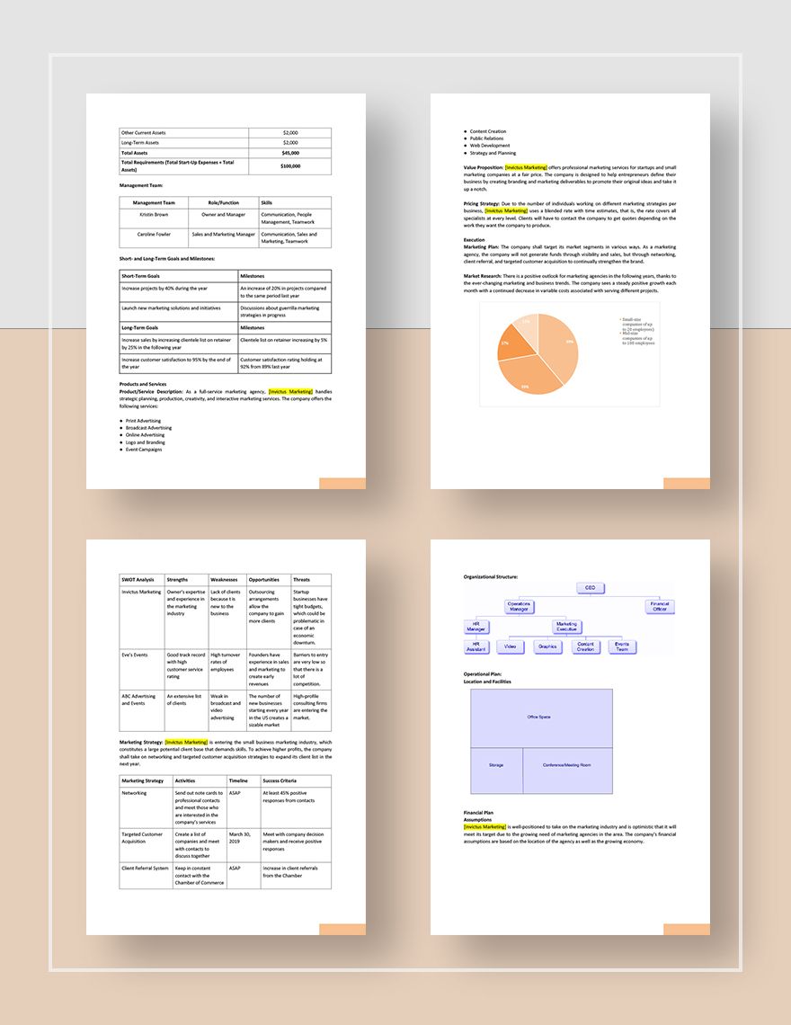 Marketing Agency Business Plan Template Download in Word, Google Docs