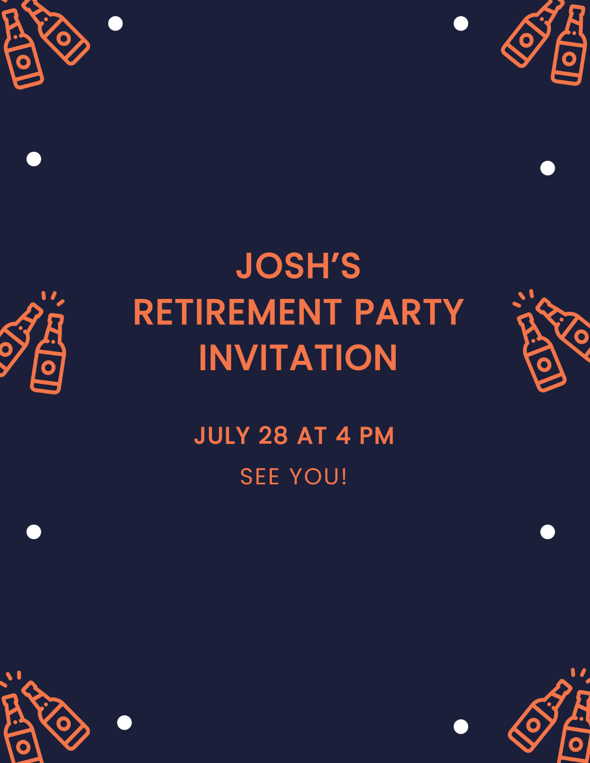 Free Retirement Invitation Flyer Template