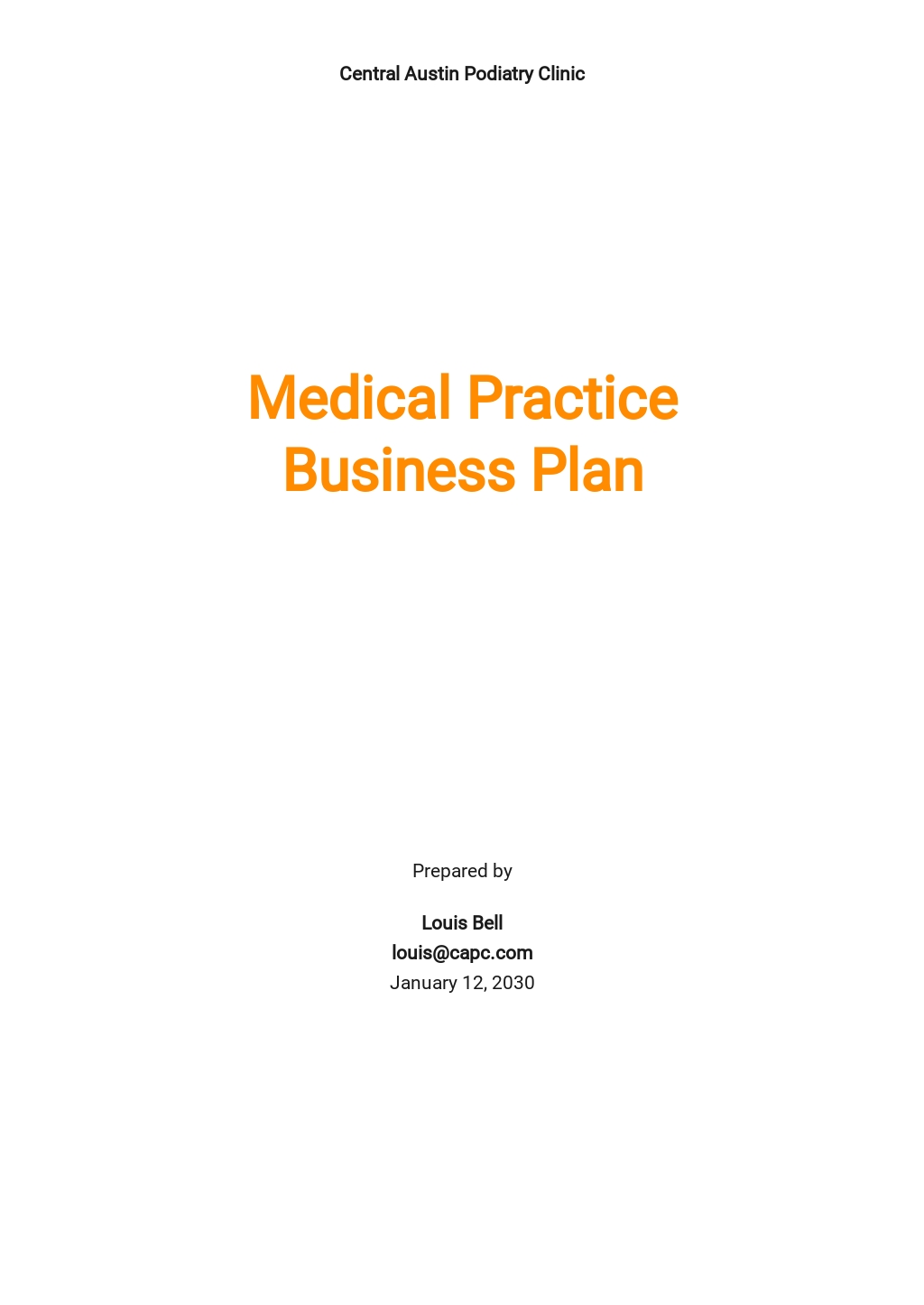 medical supplies business plan pdf