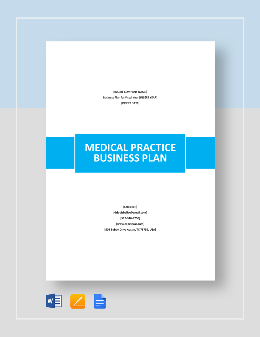 business plan for a medical centre