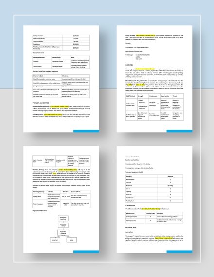 business plan for clinic pdf