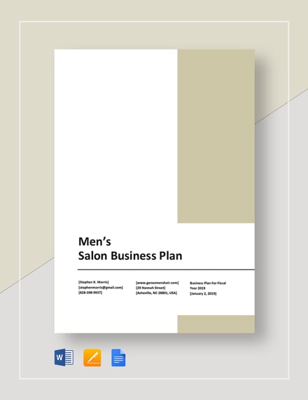 business plan salon pdf