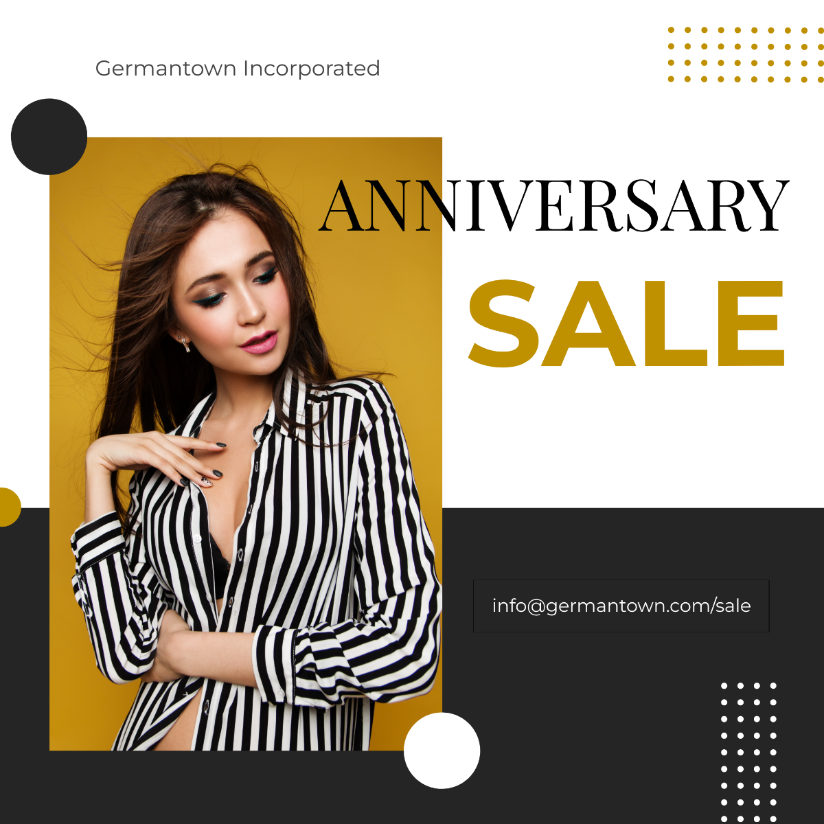 Free Anniversary Sale Facebook Carousel Ad Template