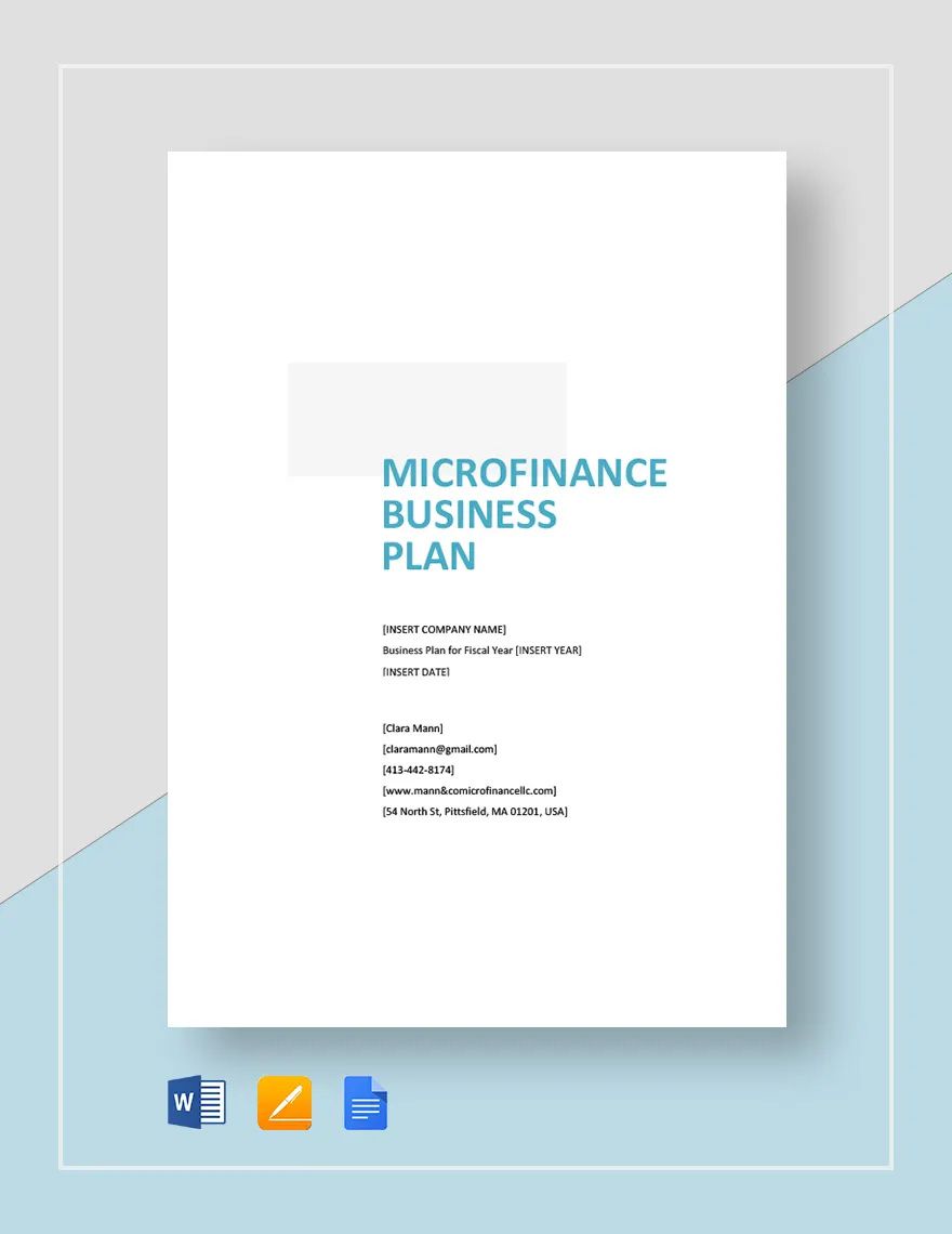 Micro Finance Business Plan Template