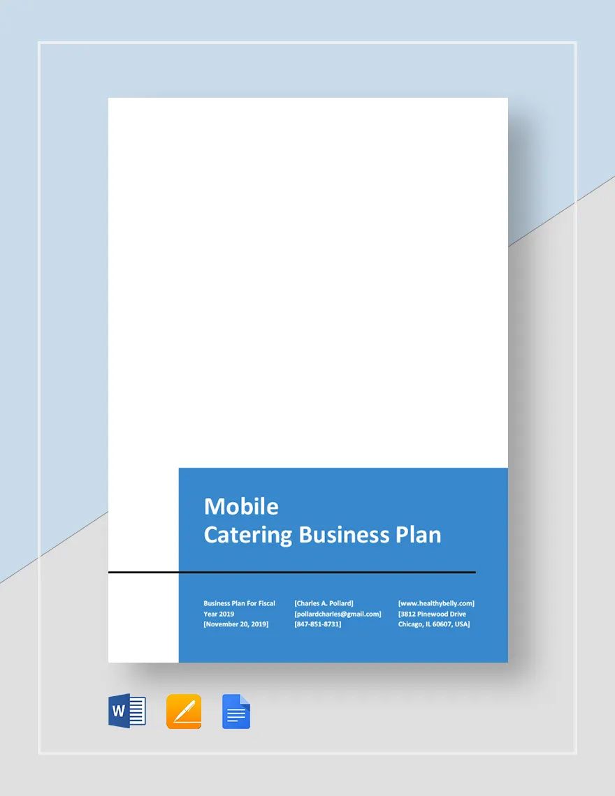 Mobile Catering Business Plan Template