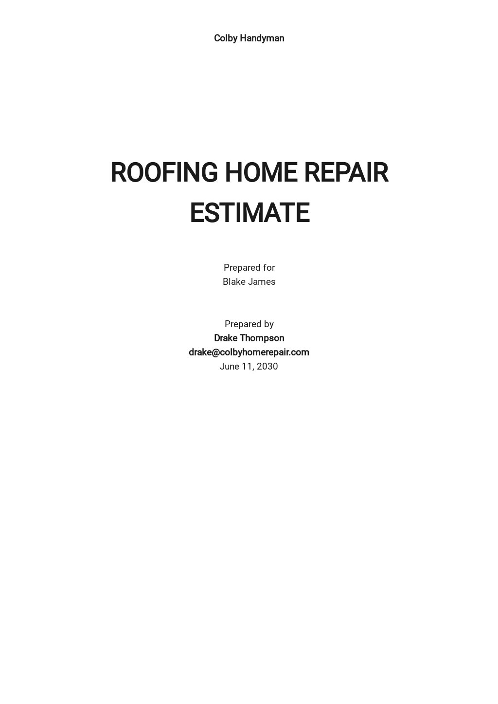 21+ FREE Roofing Templates [Edit & Download]