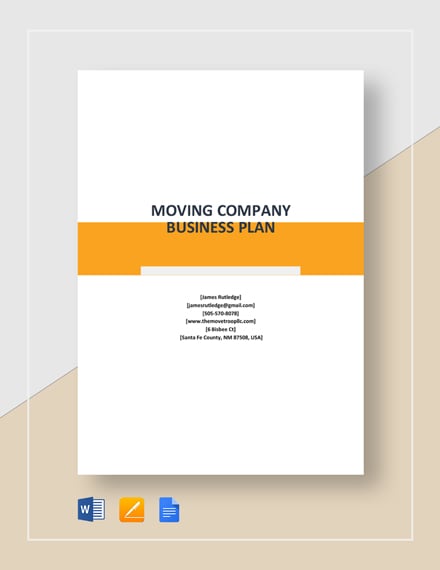 business plan sample for moving company
