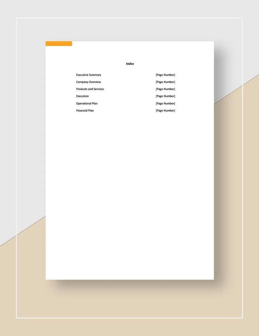 Moving Company Business Plan Template