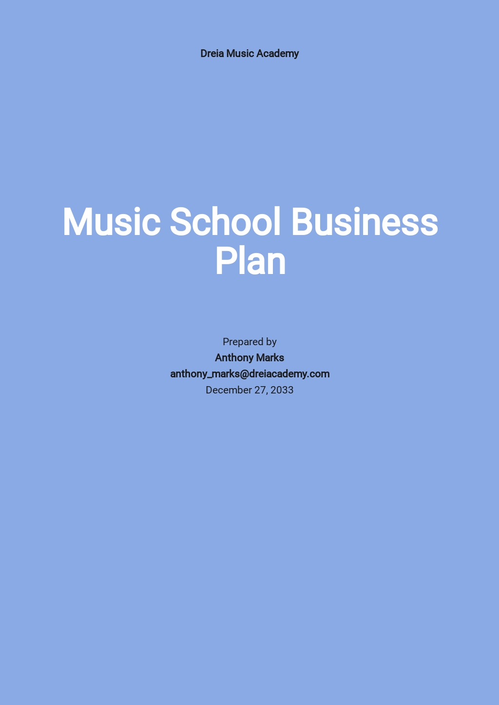 Music School Business Plan Template - Google Docs, Word, Apple Intended For Template For Writing A Music Business Plan