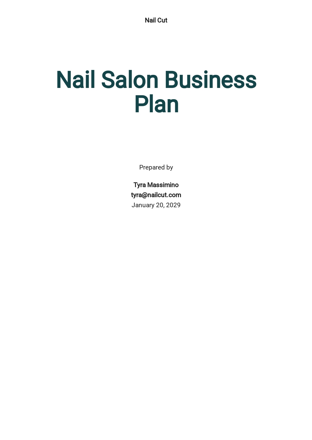 nail salon business plans