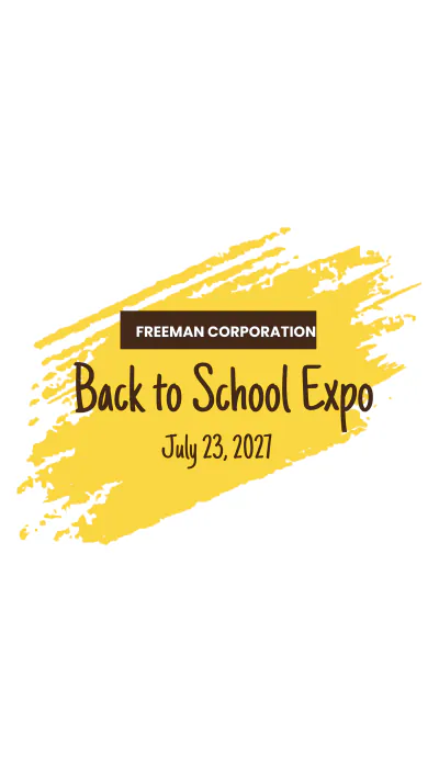 Free Back To School Expo Instagram Story Template to Edit Online