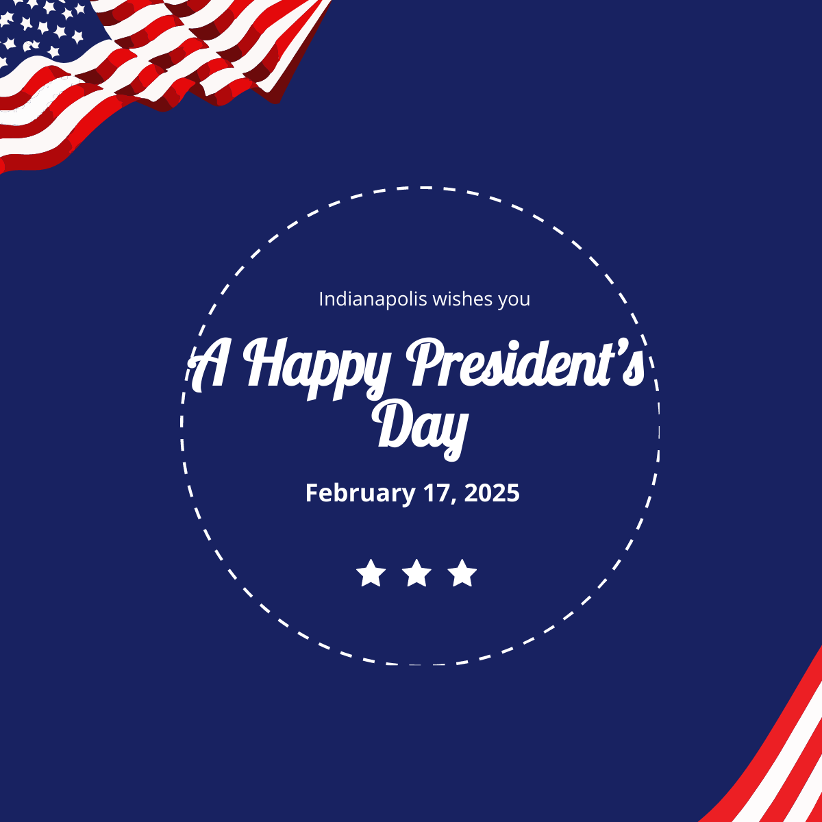 Free Happy Presidents Day Linkedin Post Template