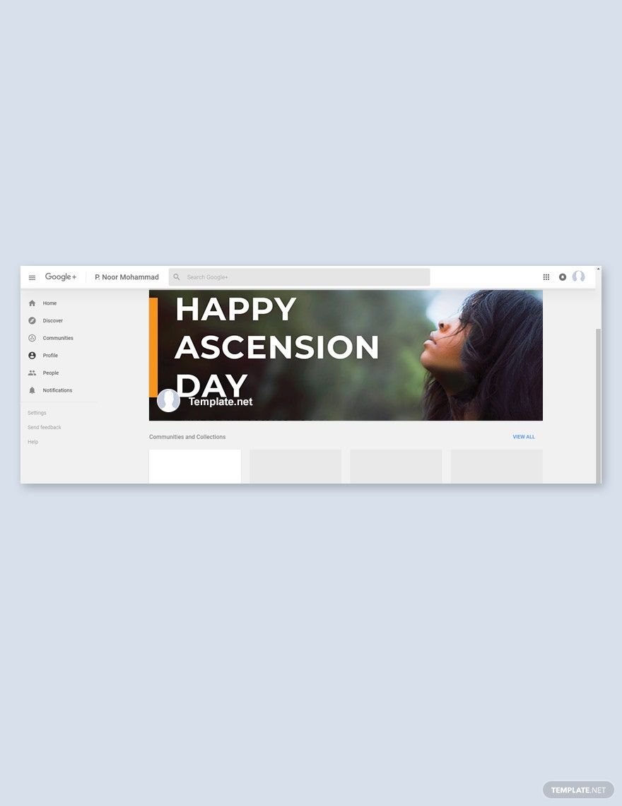 Ascension Day Google Plus Cover Template