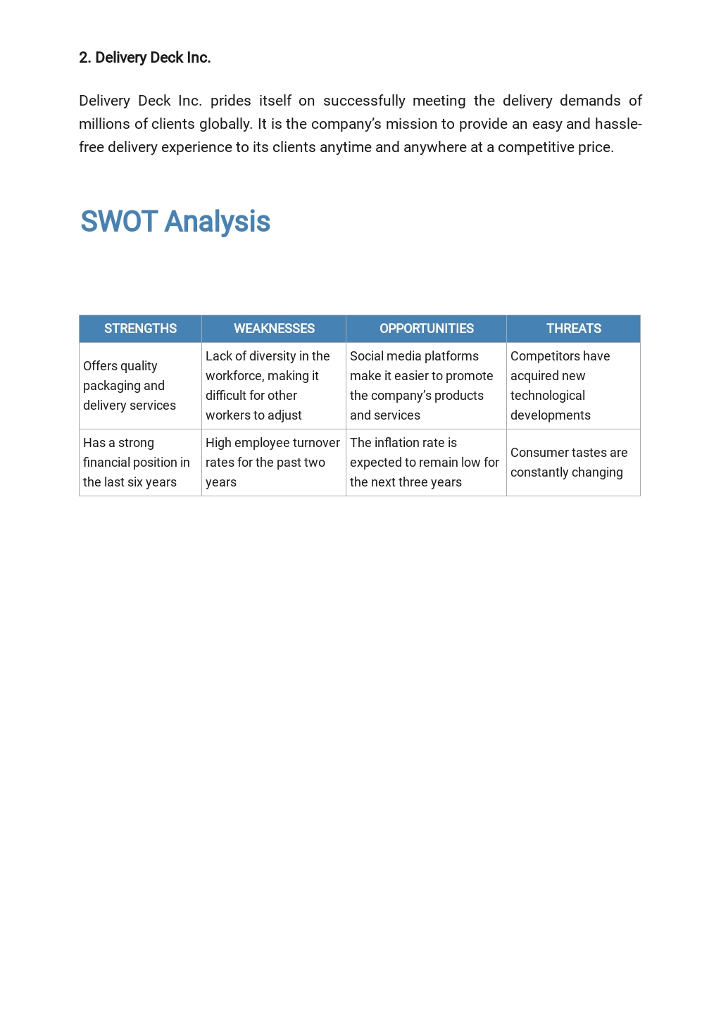 Packaging business plan pdf picture