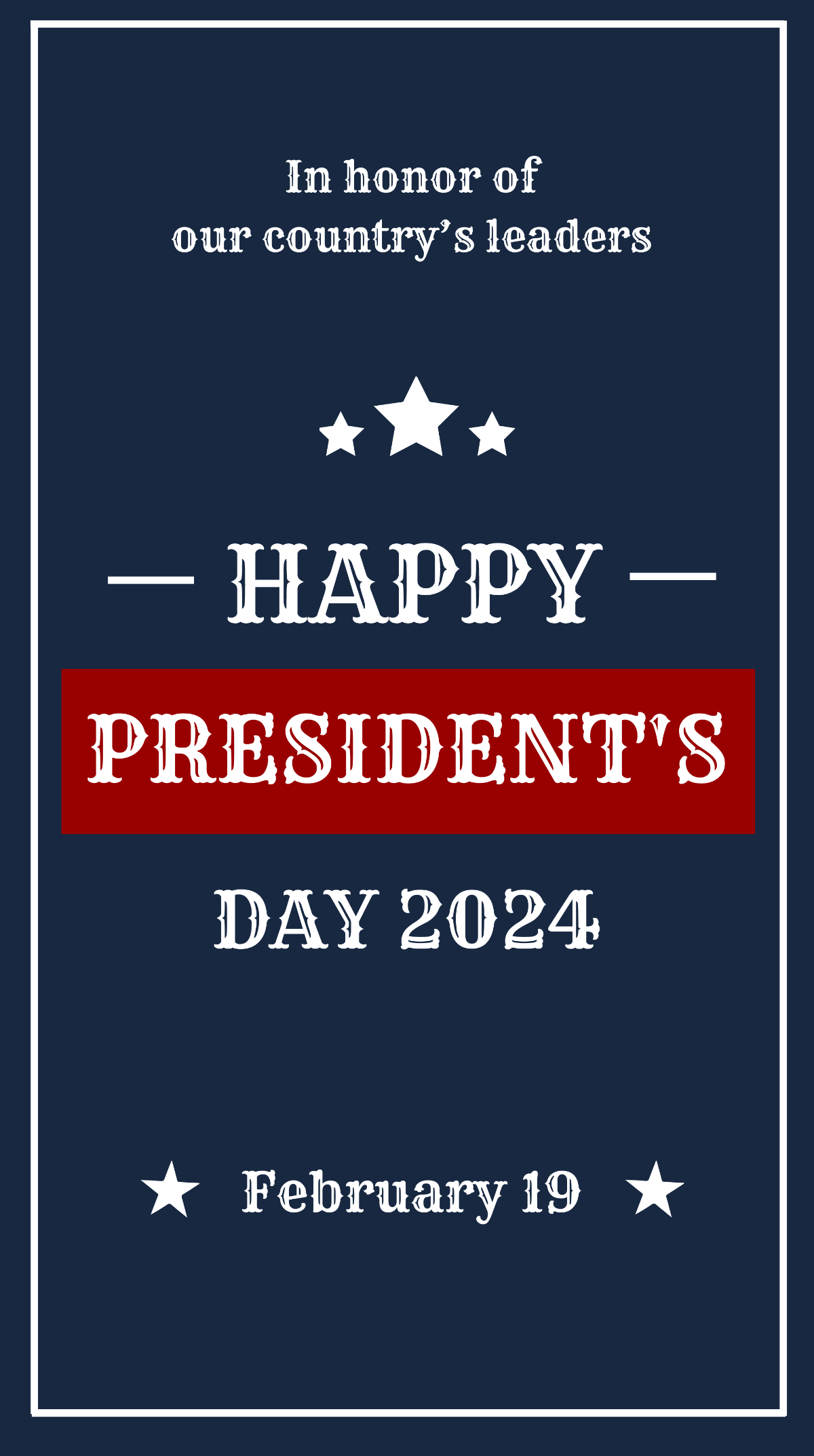 Free Vintage Presidents Day Instagram Story Template