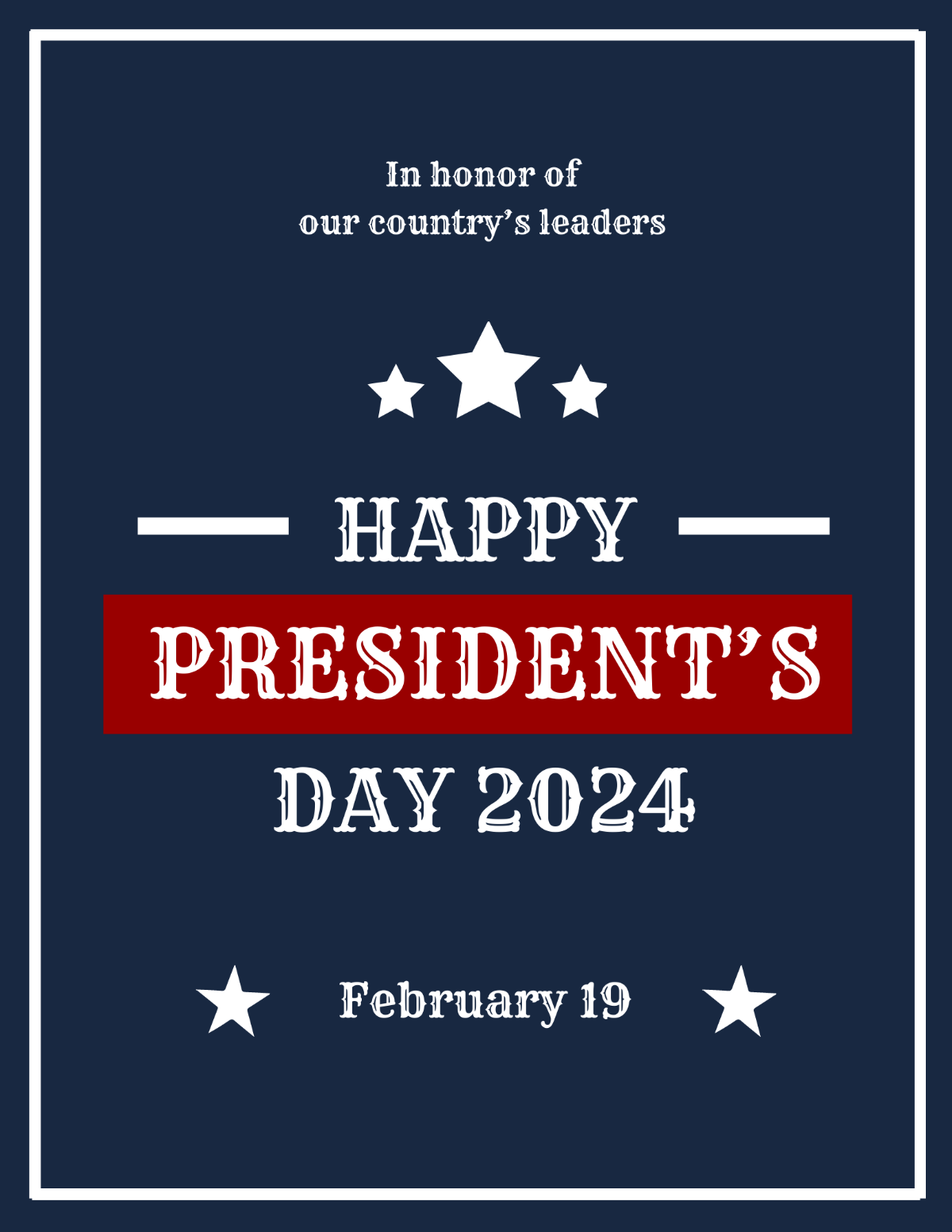 Vintage Presidents Day Flyer Template