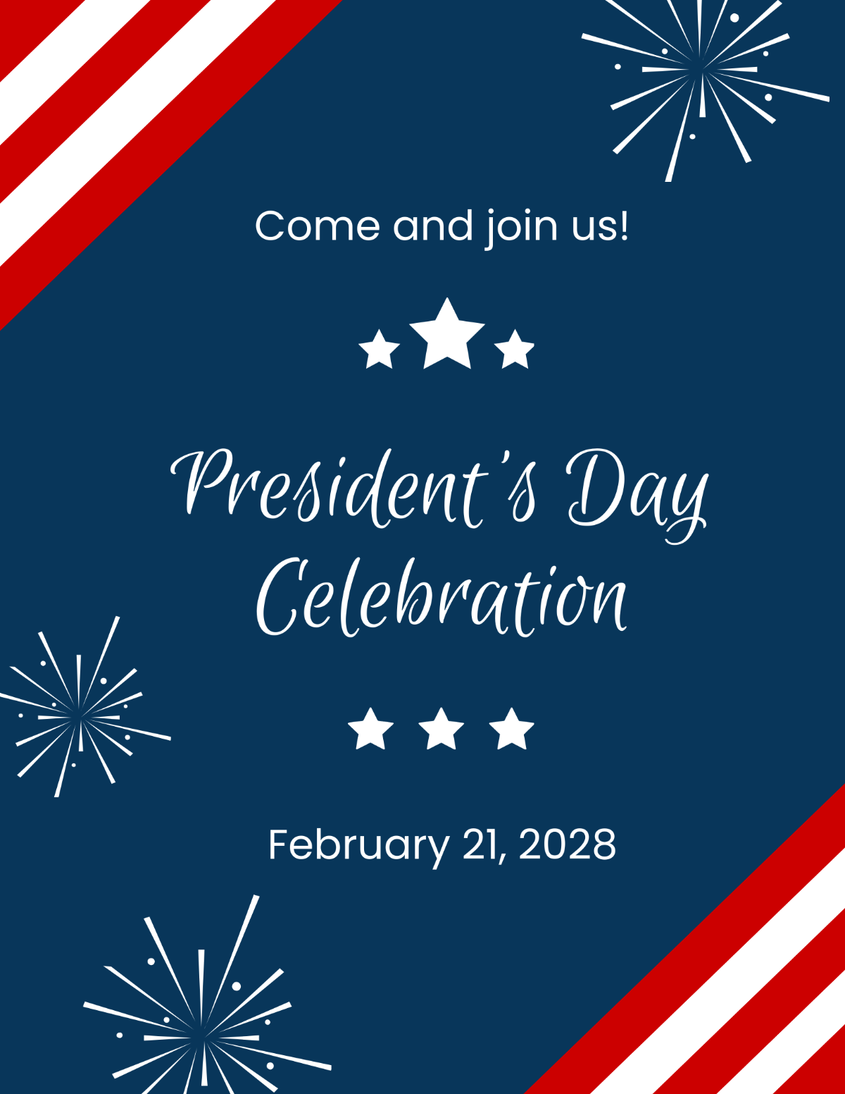 Free Presidents Day Celebration Flyer Template