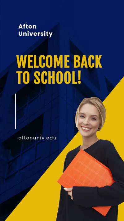 Free Back To School Whatsapp Story Template to Edit Online