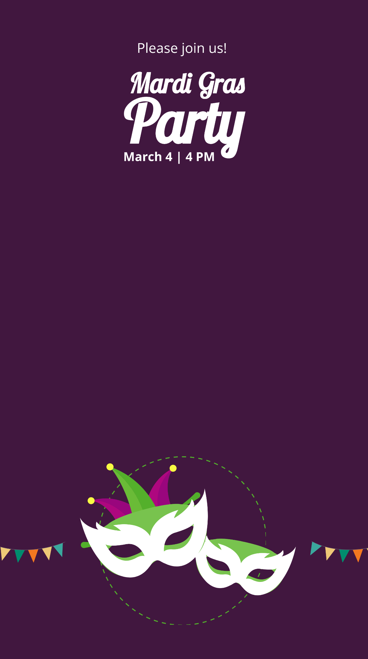 Mardi Gras Party Snapchat Geofilter Template