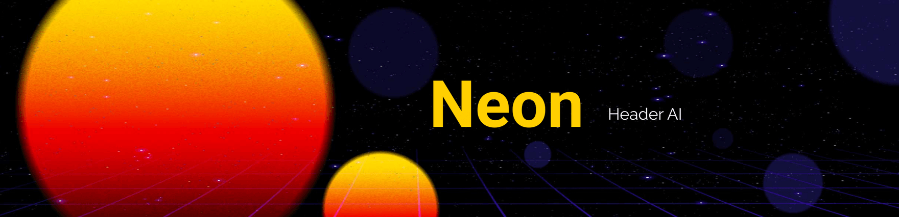 Neon Header AI Template