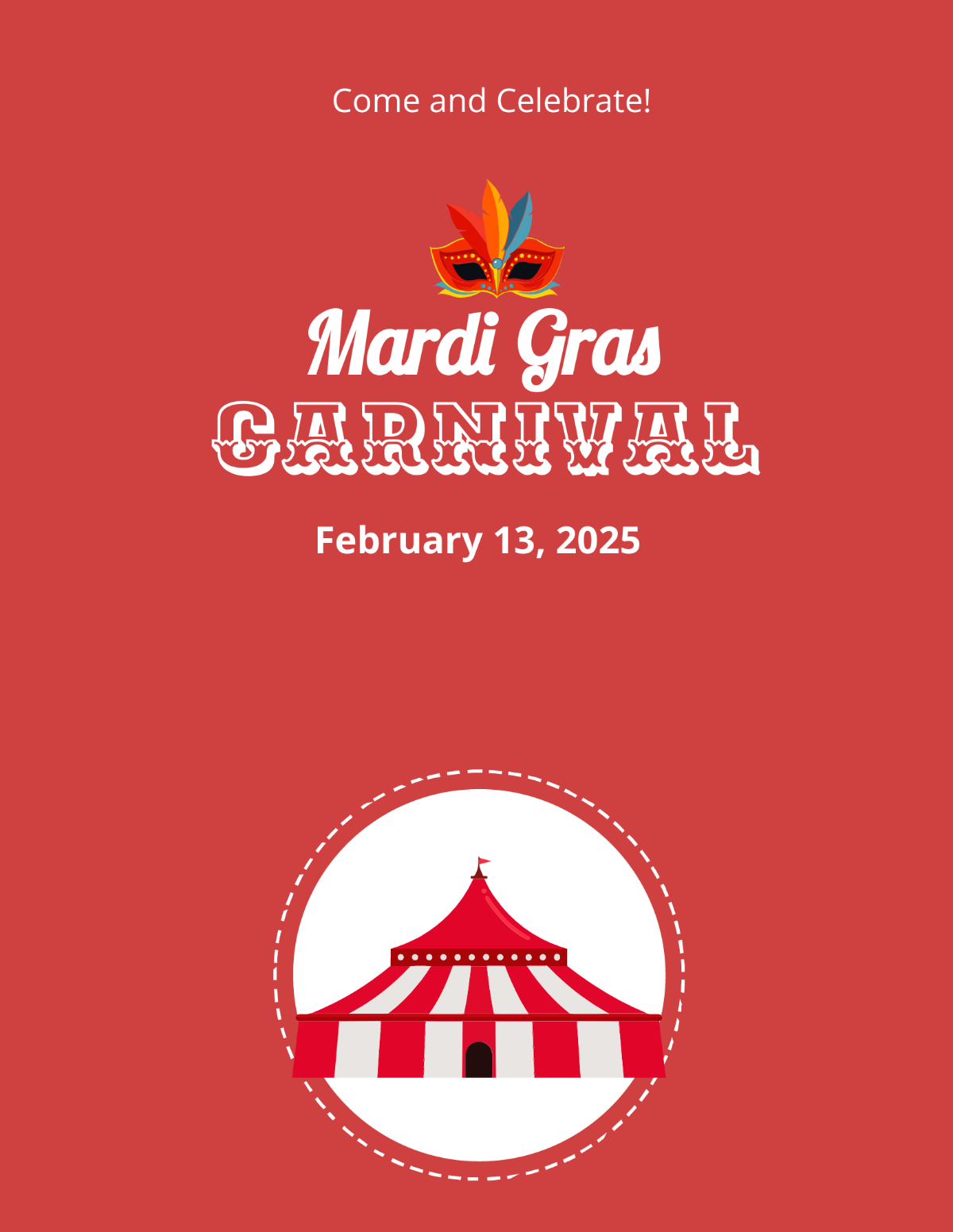 Free Mardi Grass Carnival Flyer Template