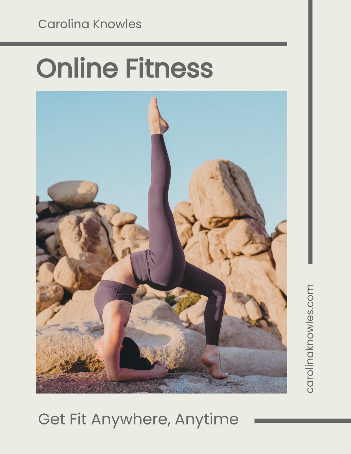 Online Fitness Classes Flyer Template