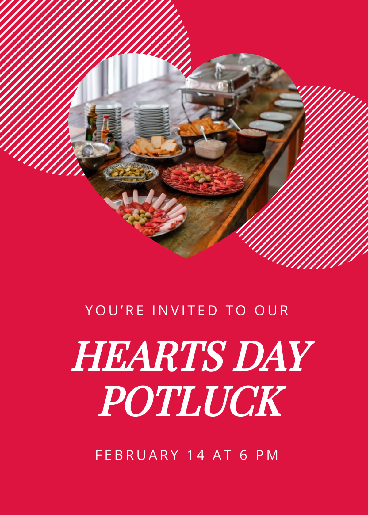Valentines Day Potluck Invitation Template