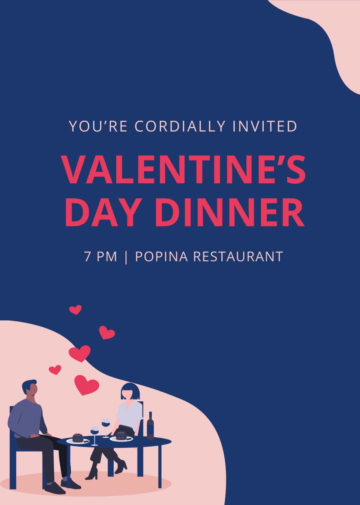 Free Valentines Day Dinner Invitation Template
